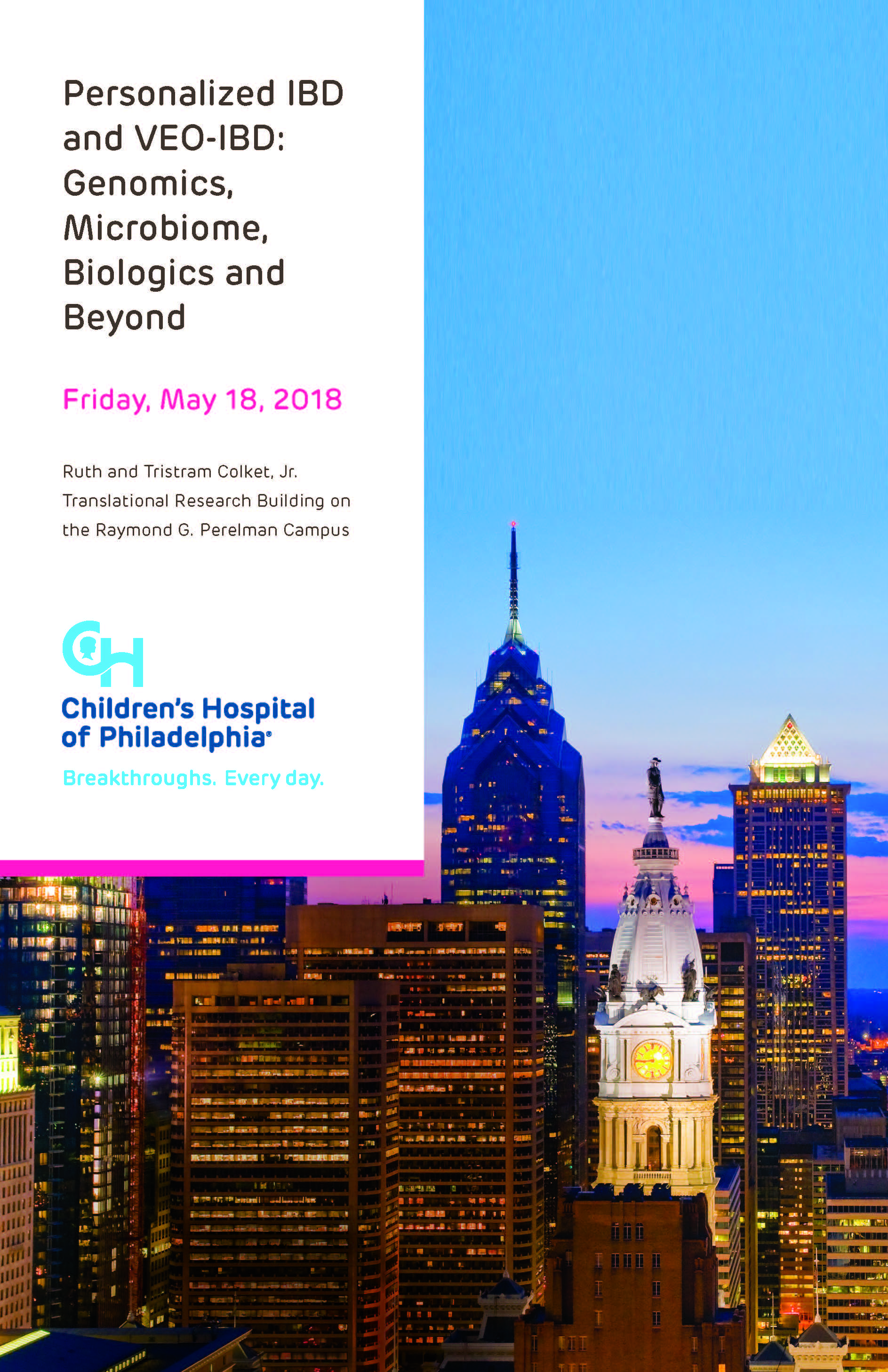 Personalized IBD and VEO-IBD: Genomics, Microbiome, Biologics and Beyond Banner